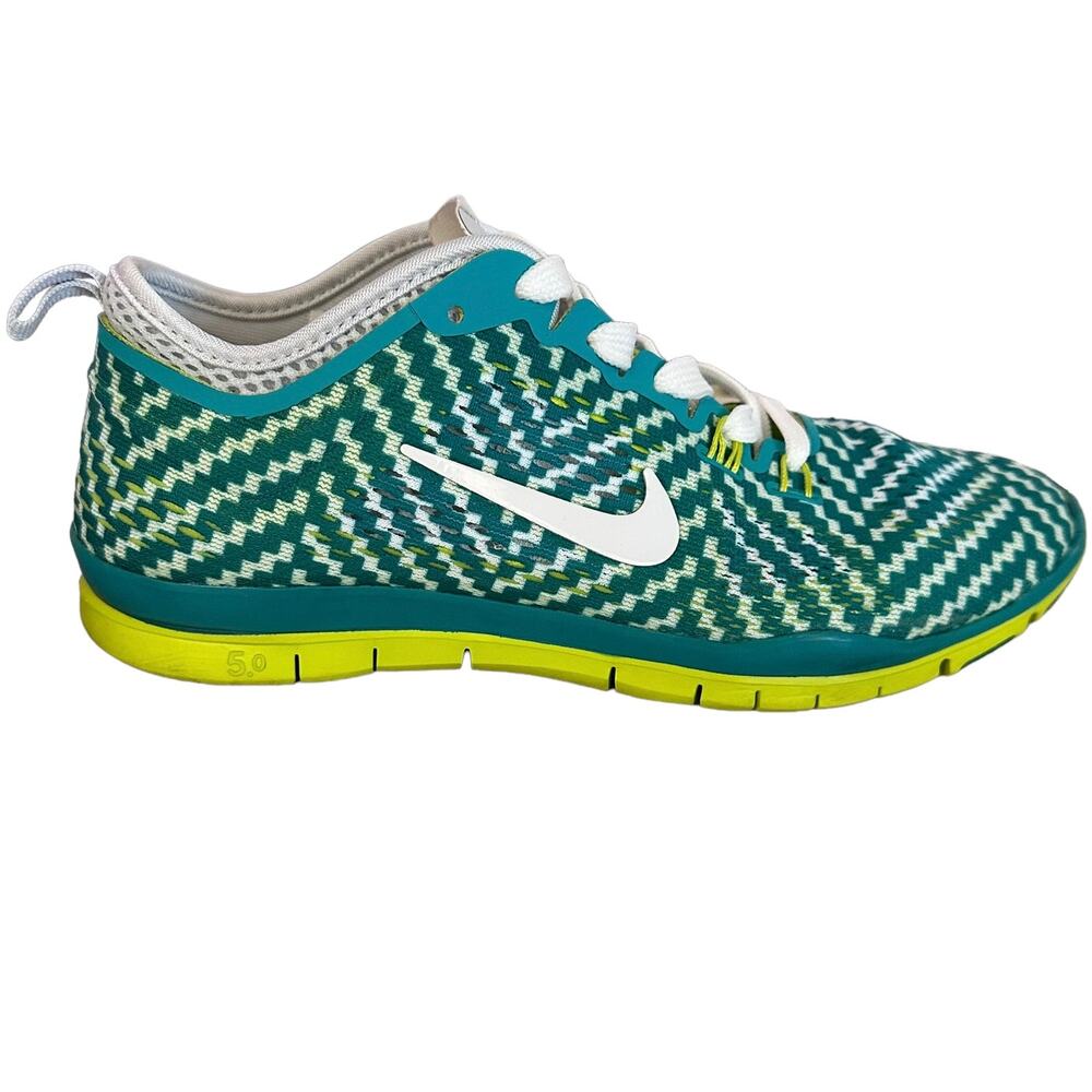 Nike Womens SZ 6 Running Athletic Shoes Sneakers Green White Pattern 629832-302 - Picture 5 of 9